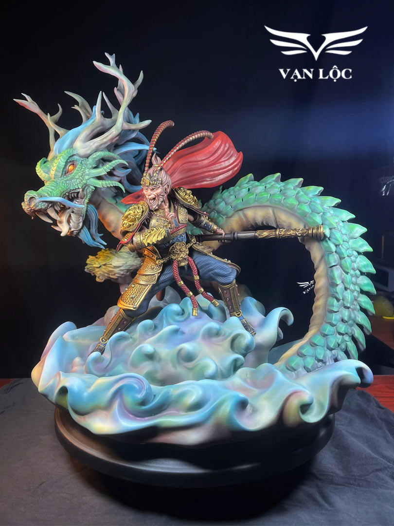 in 3d mô hình nhân vật wukong v.s dragon