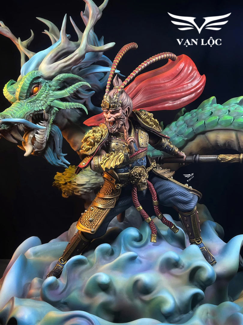 in 3d mô hình nhân vật wukong v.s dragon